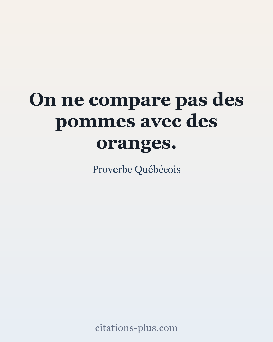 Carte Premium clair — Proverbe Québécois
