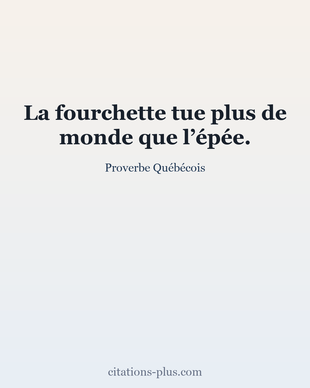 Carte Premium clair — Proverbe Québécois