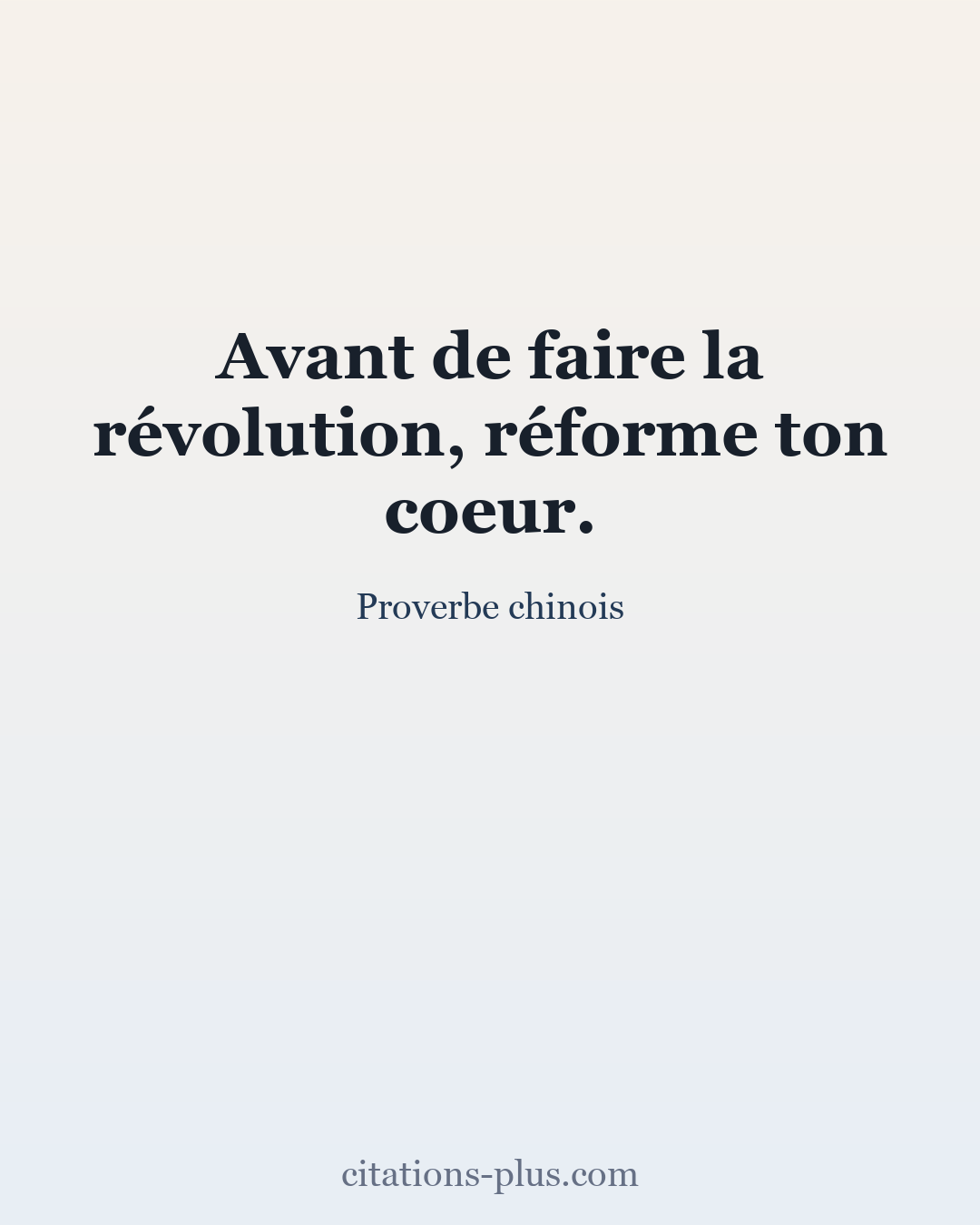 Carte Premium clair — Proverbe chinois