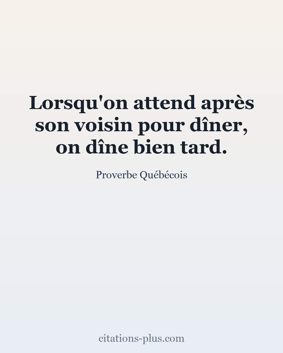 Carte Premium clair — Proverbe Québécois