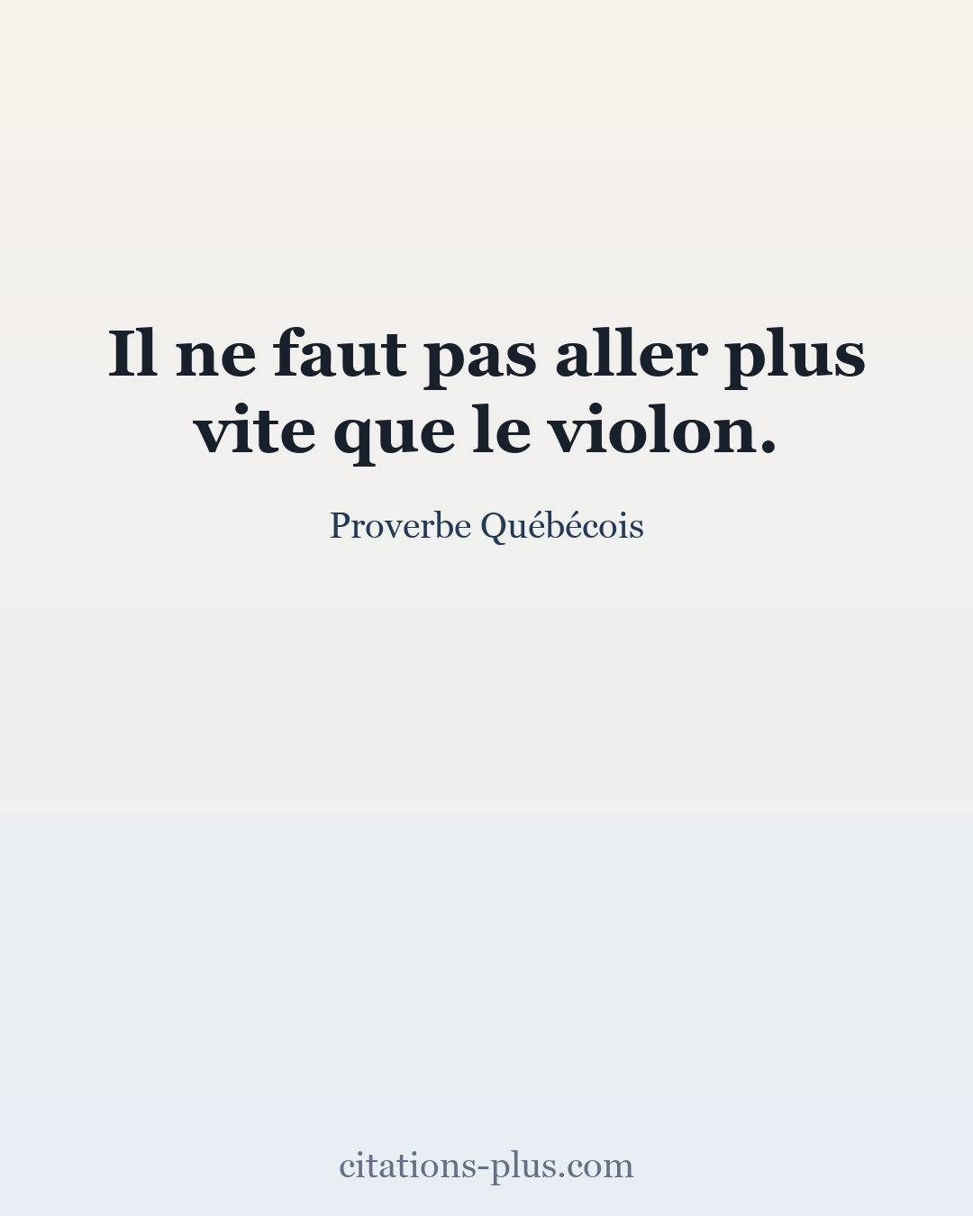 Carte Premium clair — Proverbe Québécois