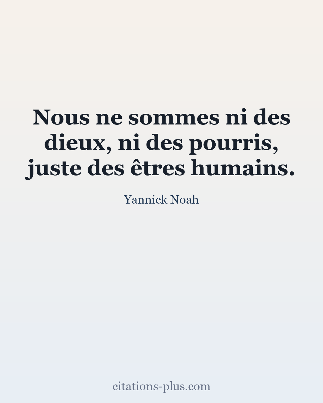 Carte Premium clair — Yannick Noah