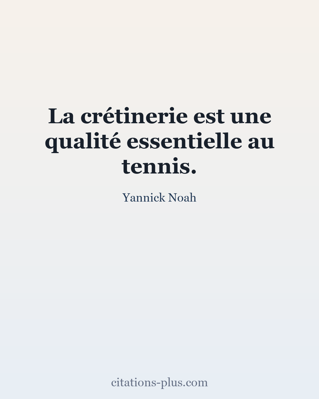 Carte Premium clair — Yannick Noah