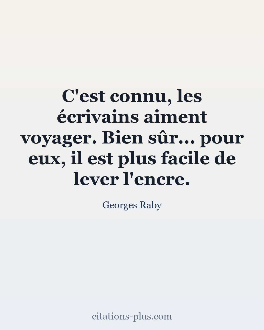 Carte Premium clair — Georges Raby