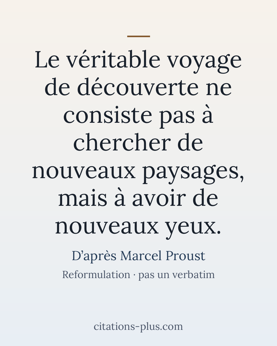 Carte Premium clair — Marcel Proust