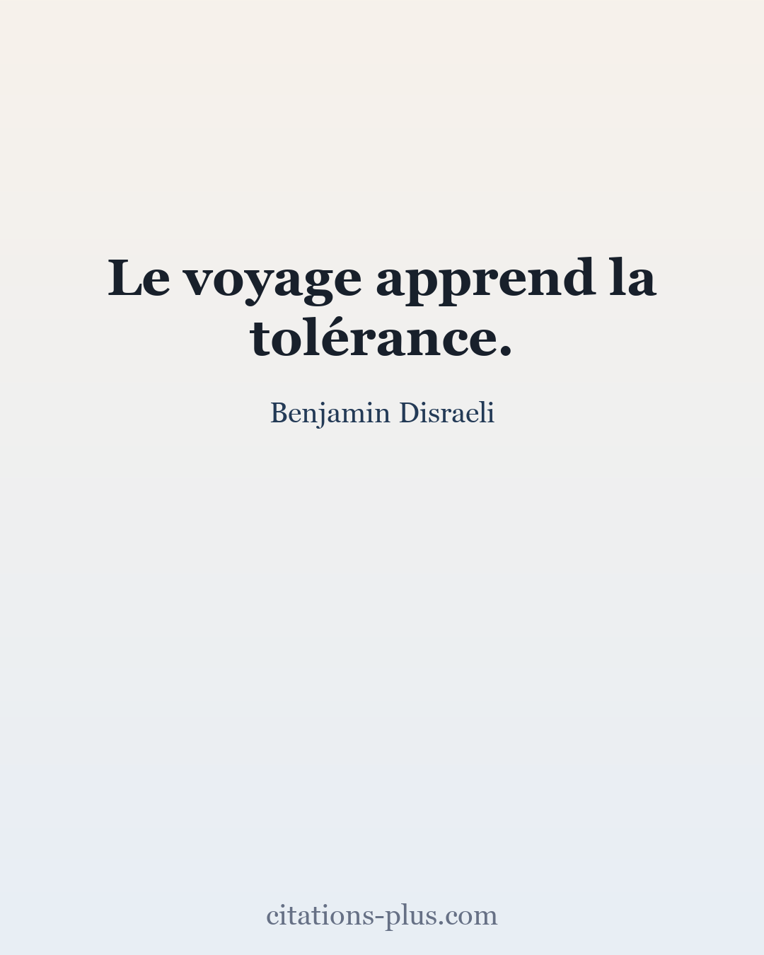 Carte Premium clair — Benjamin Disraeli