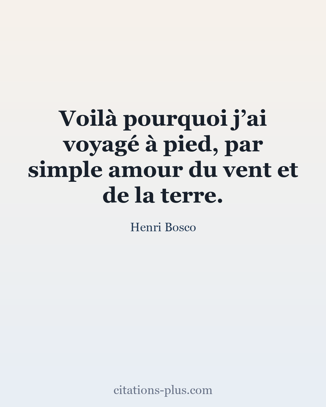 Carte Premium clair — Henri Bosco