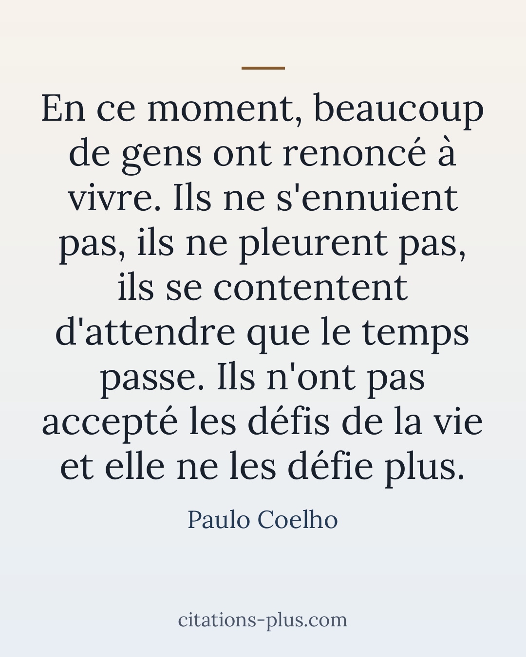 Carte Premium clair — Paulo Coelho