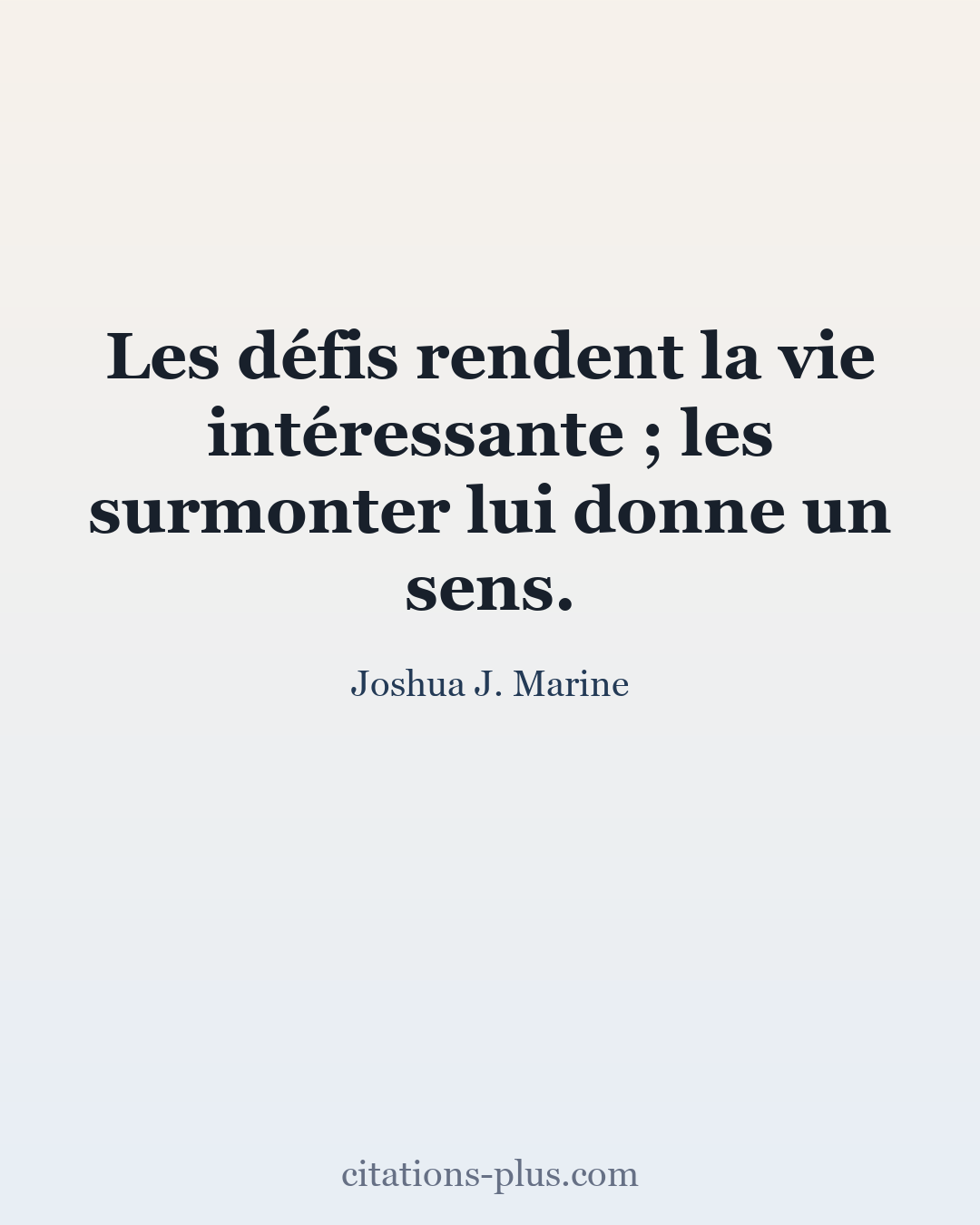 Carte Premium clair — Joshua J. Marine