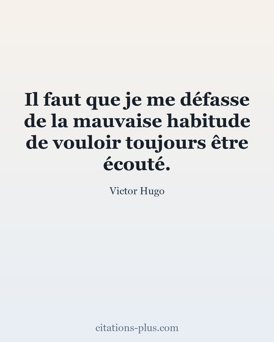 Carte Premium clair — Victor Hugo