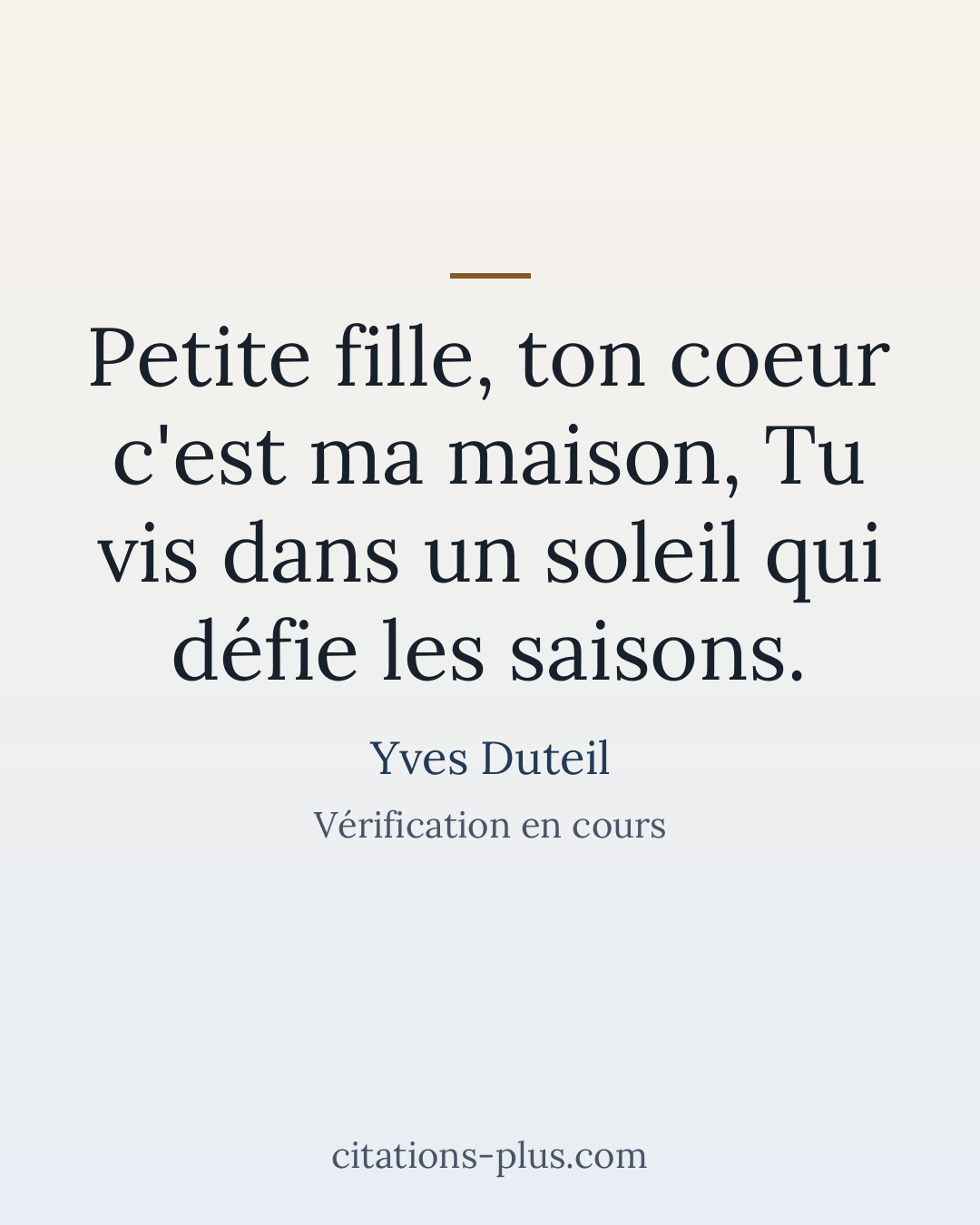 Carte Premium clair — Yves Duteil
