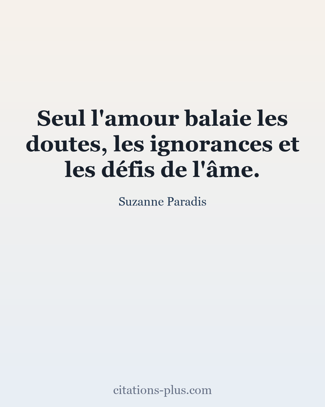 Carte Premium clair — Suzanne Paradis