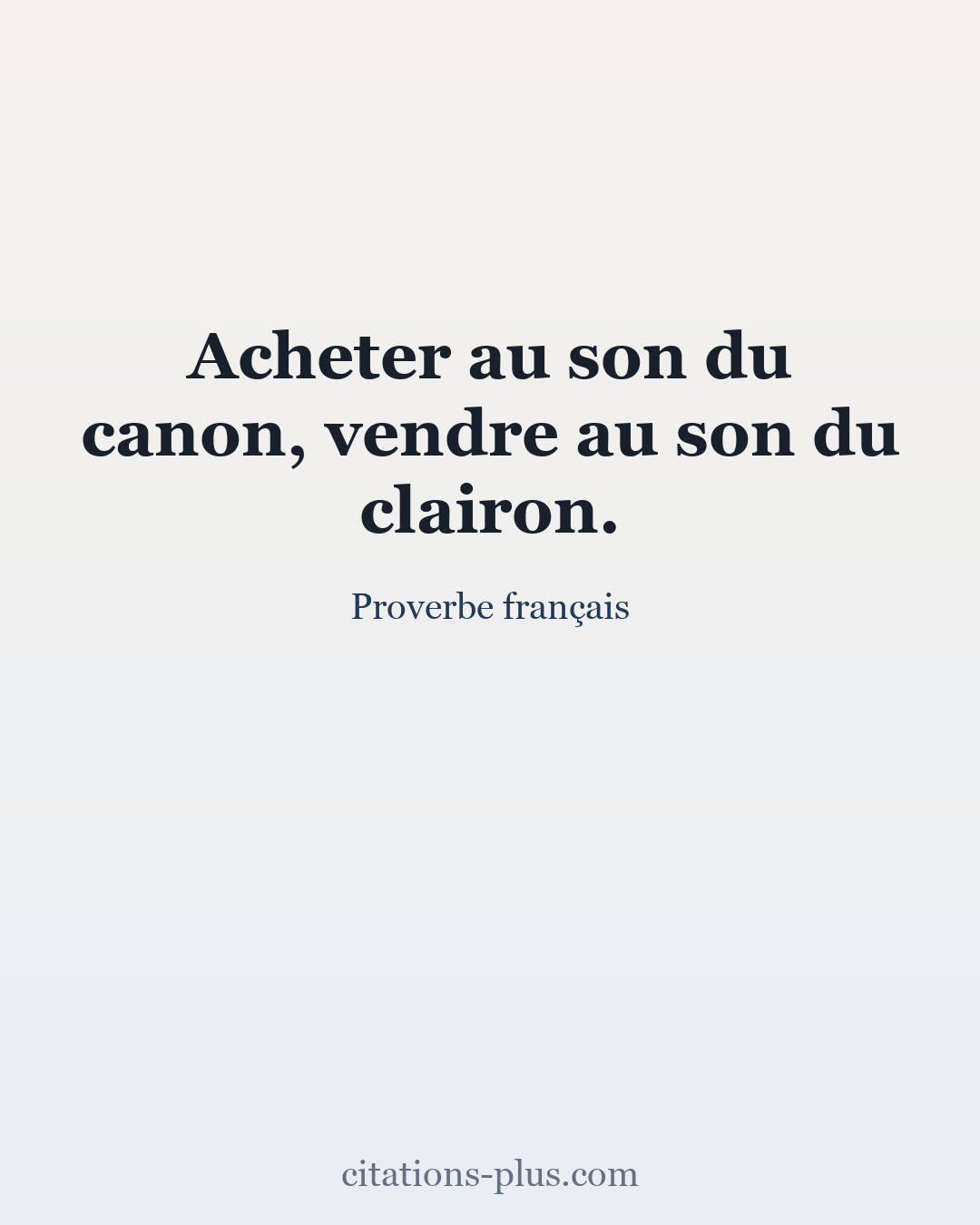 Carte Premium clair — Proverbe français