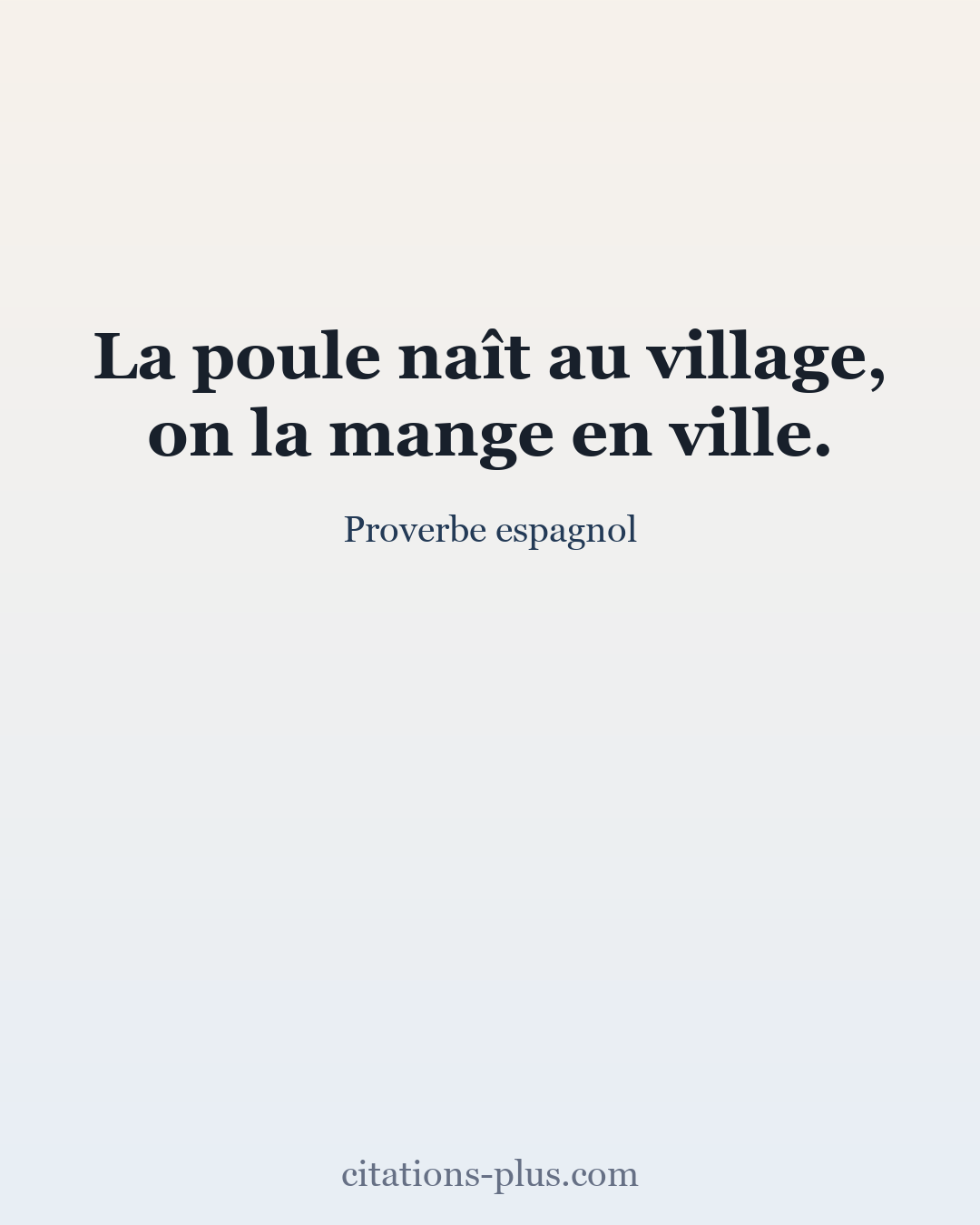 Carte Premium clair — Proverbe espagnol