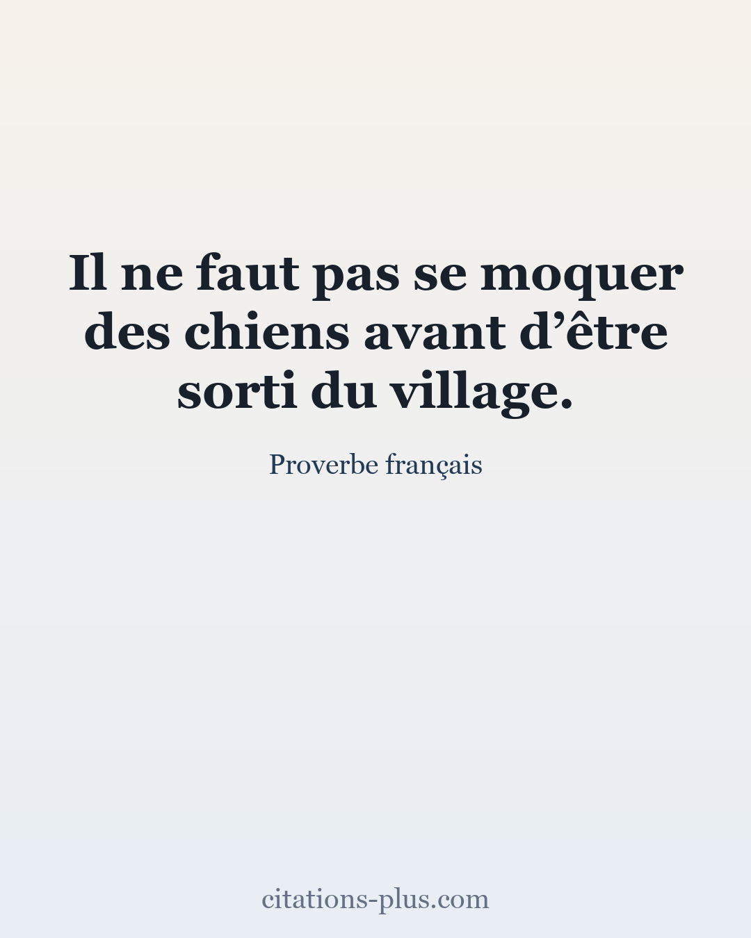 Carte Premium clair — Proverbe français