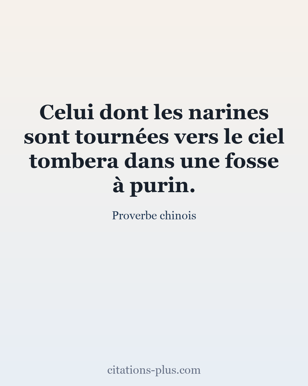 Carte Premium clair — Proverbe chinois