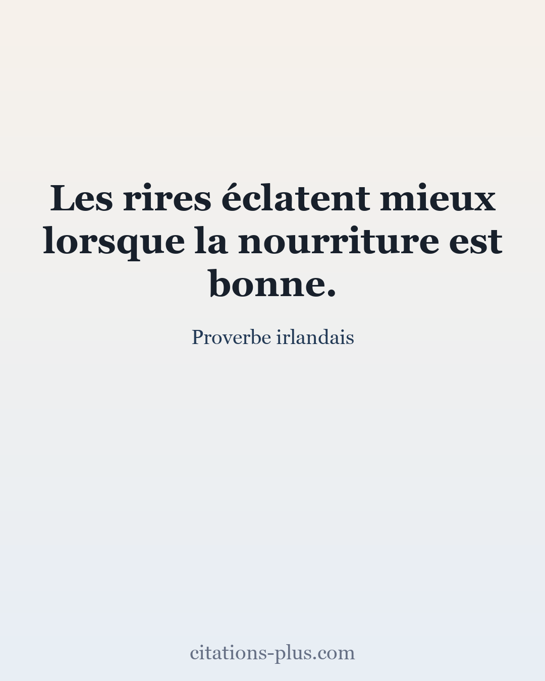Carte Premium clair — Proverbe irlandais