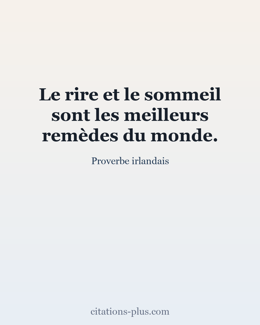 Carte Premium clair — Proverbe irlandais