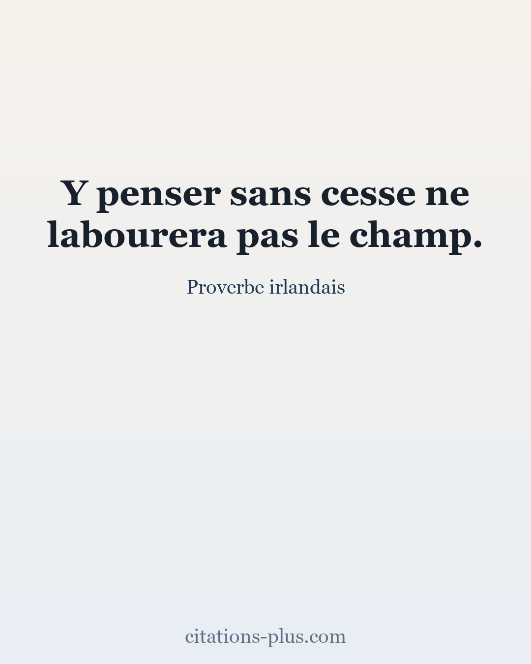 Carte Premium clair — Proverbe irlandais