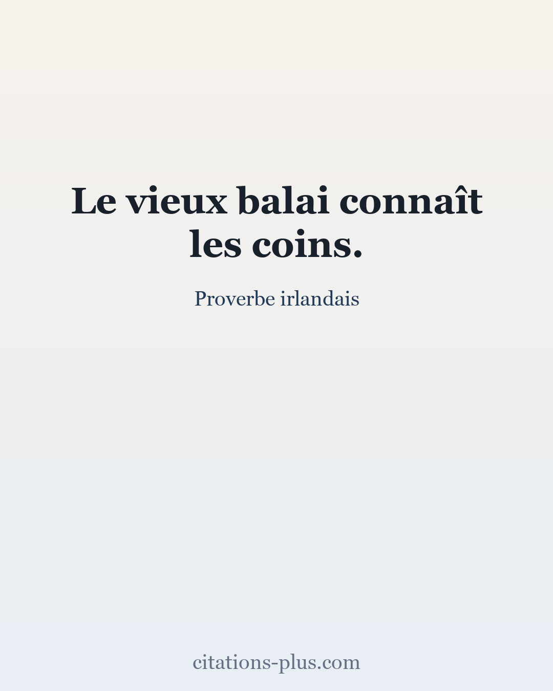 Carte Premium clair — Proverbe irlandais