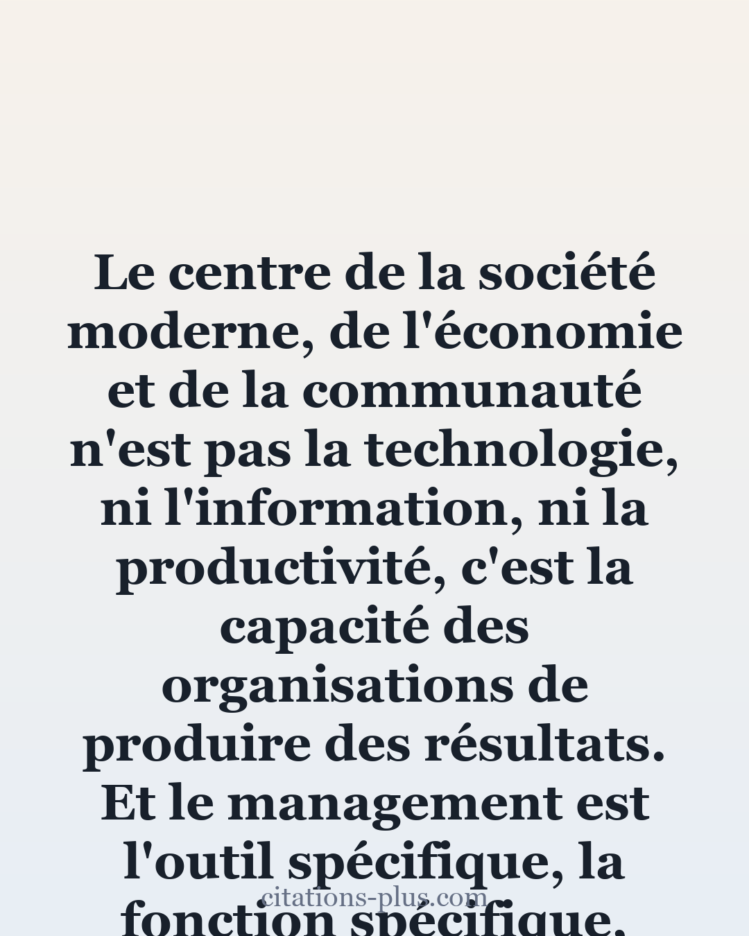 Carte Premium clair — Peter Drucker