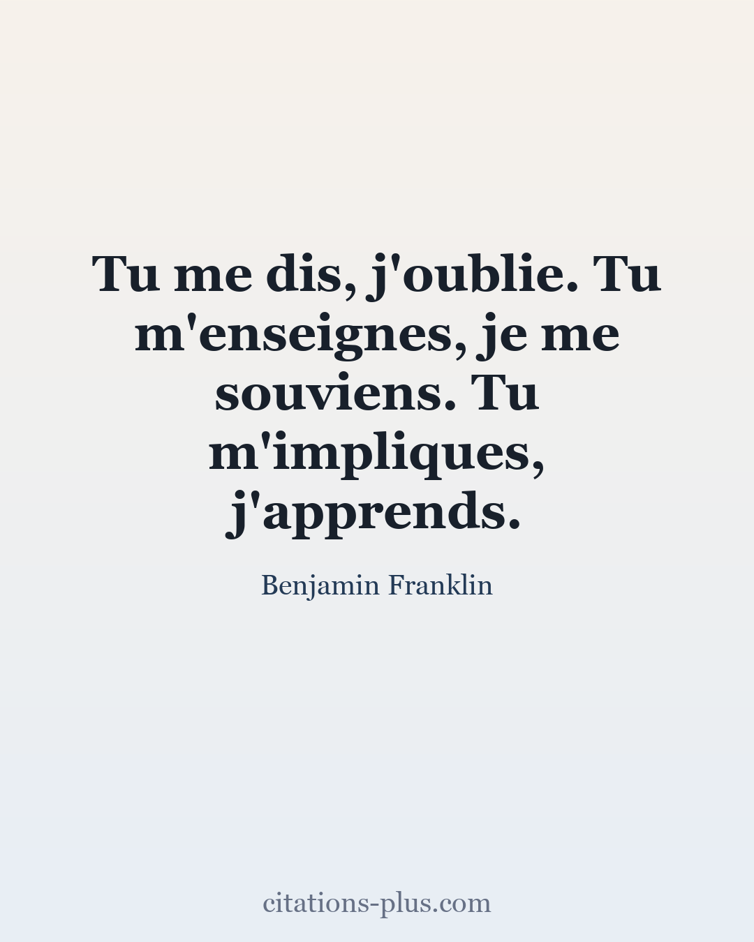 Carte Premium clair — Benjamin Franklin
