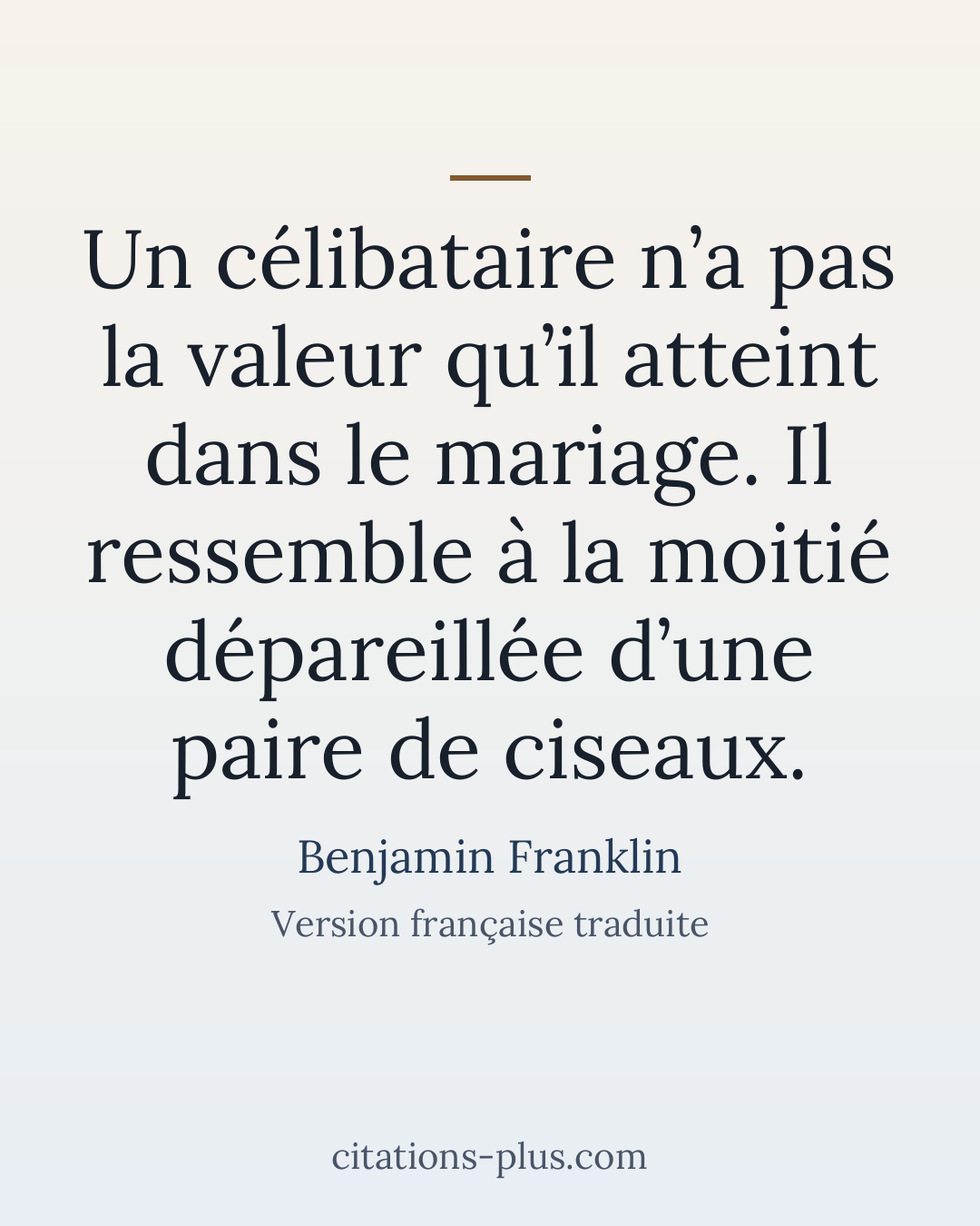 Carte Premium clair — Benjamin Franklin