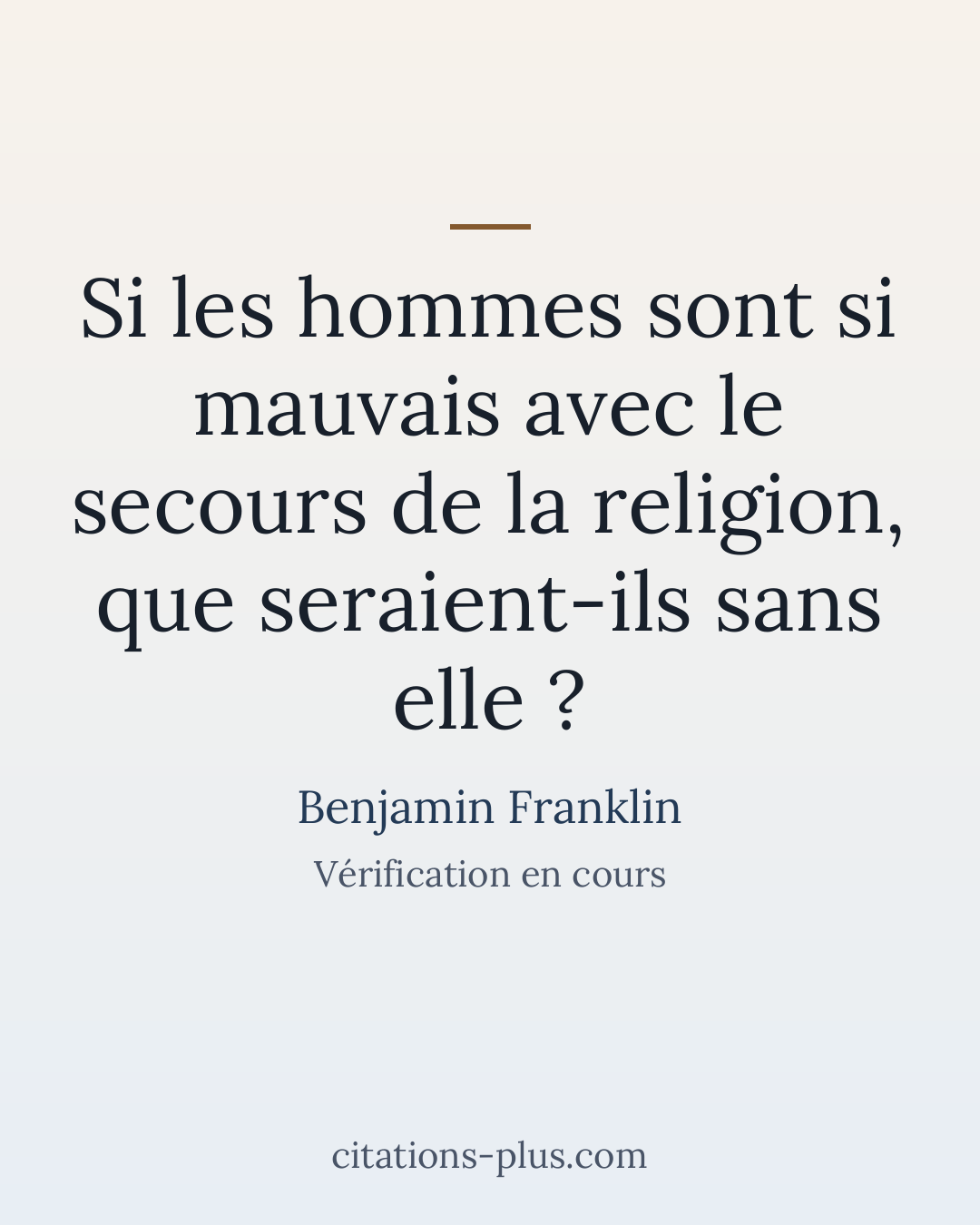 Carte Premium clair — Benjamin Franklin