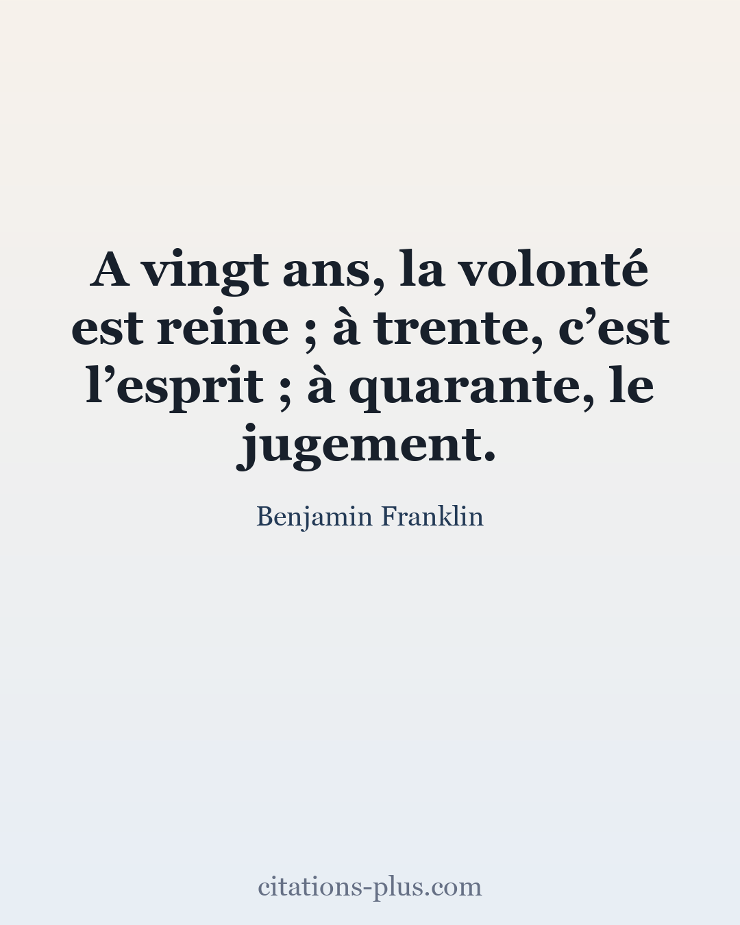 Carte Premium clair — Benjamin Franklin
