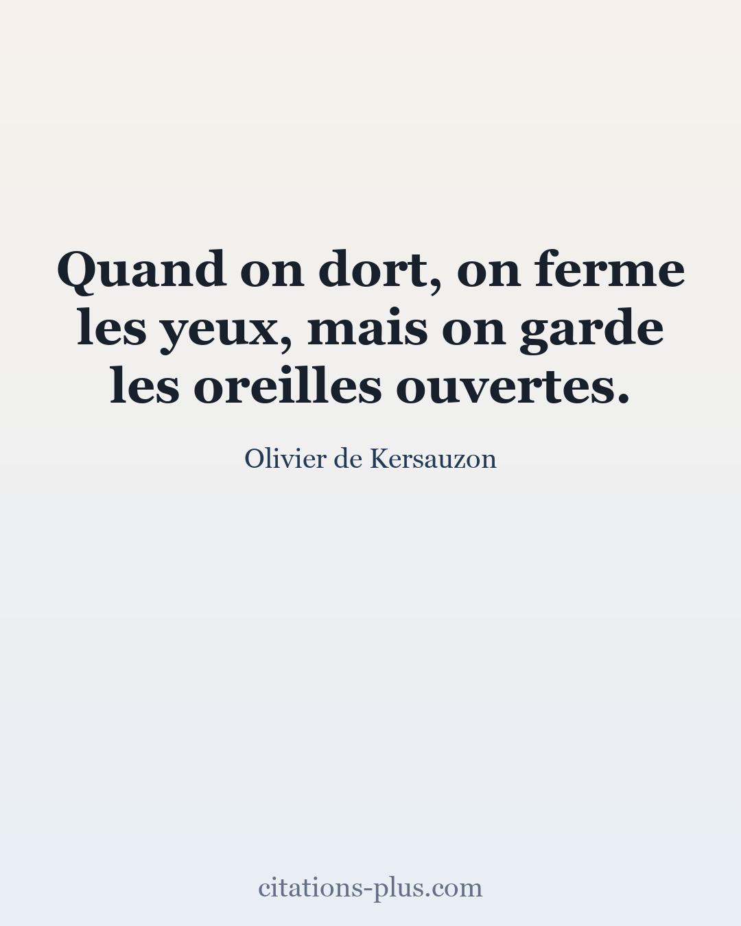 Carte Premium clair — Olivier de Kersauzon