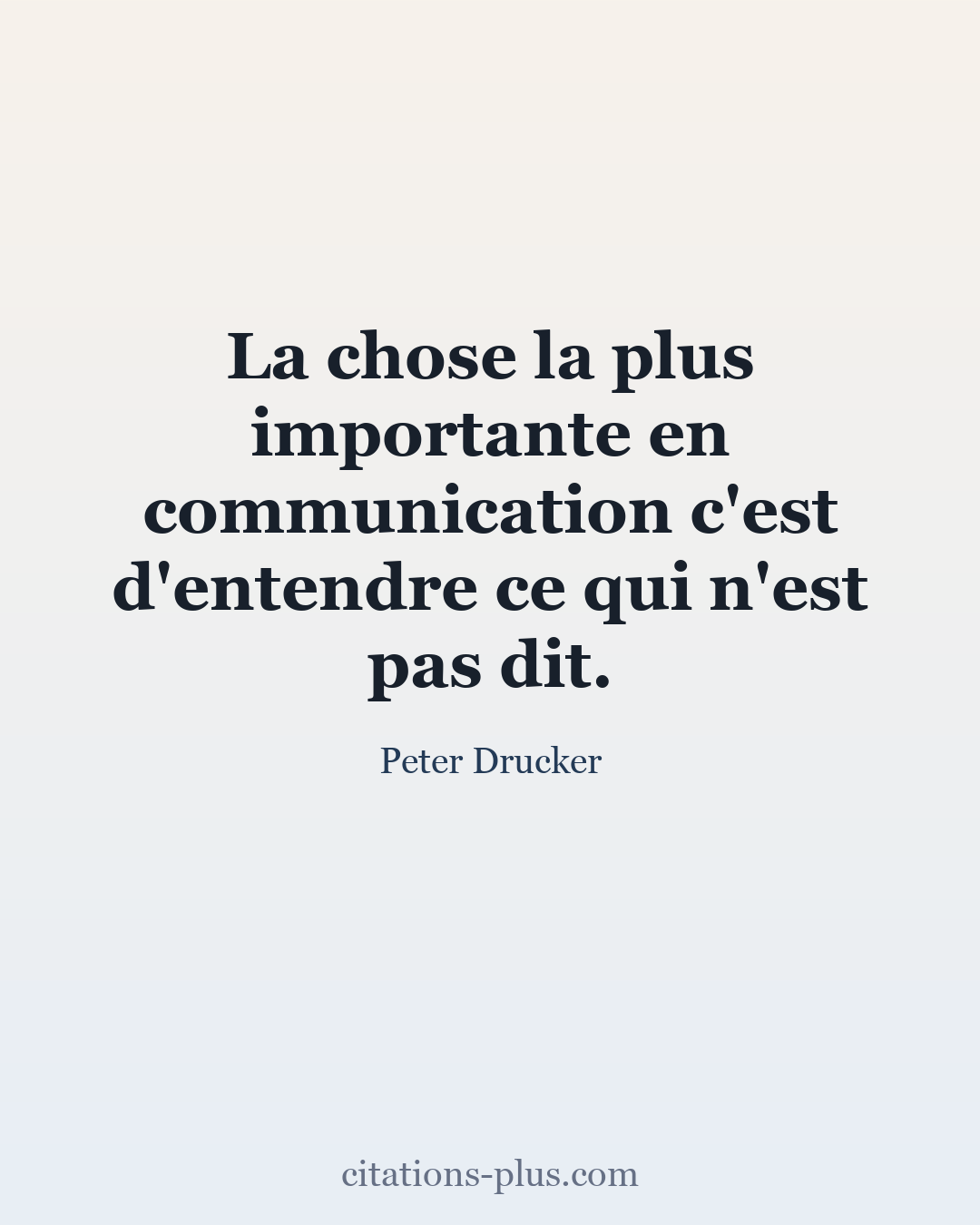 Carte Premium clair — Peter Drucker