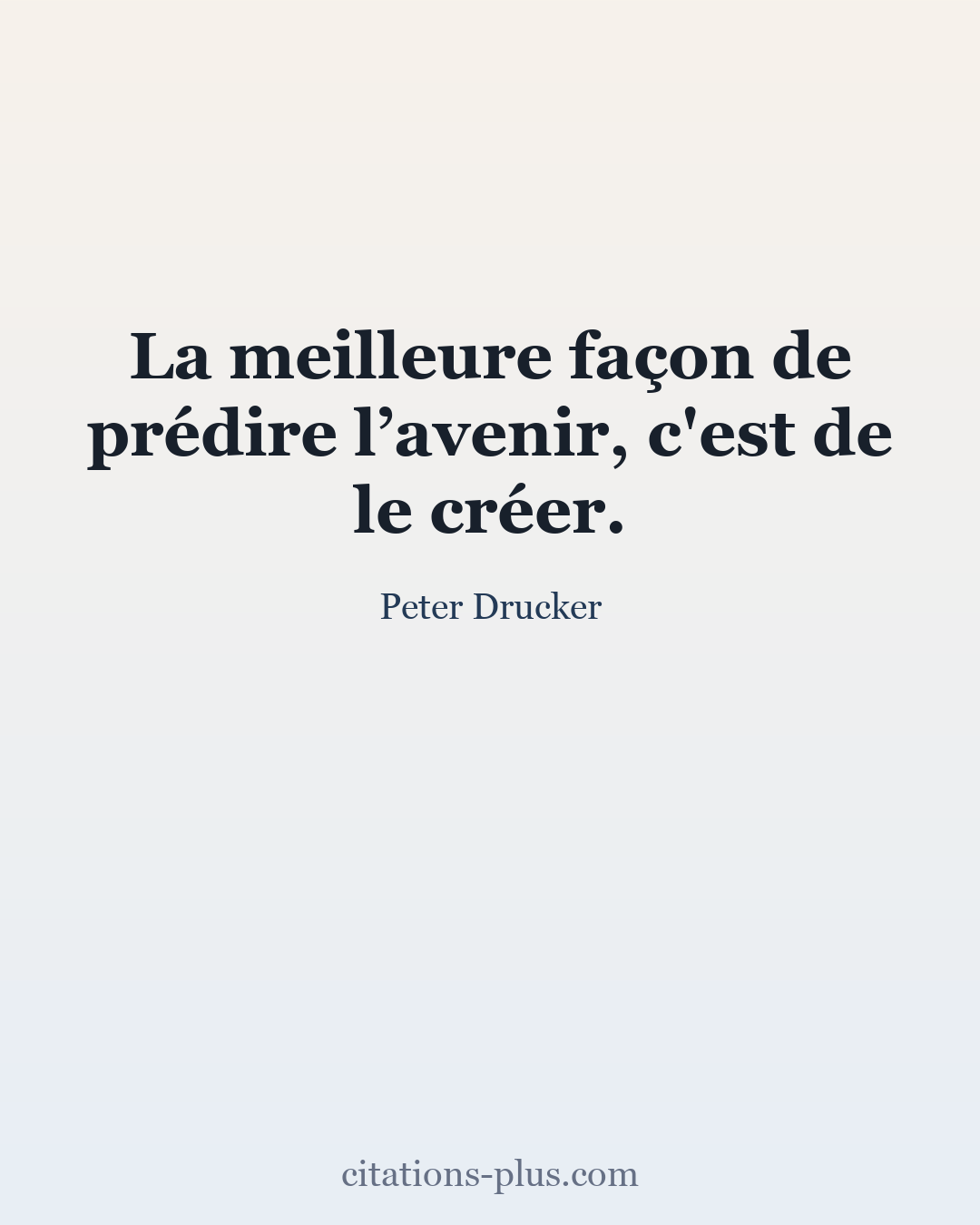 Carte Premium clair — Peter Drucker