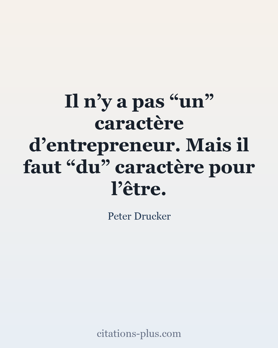 Carte Premium clair — Peter Drucker