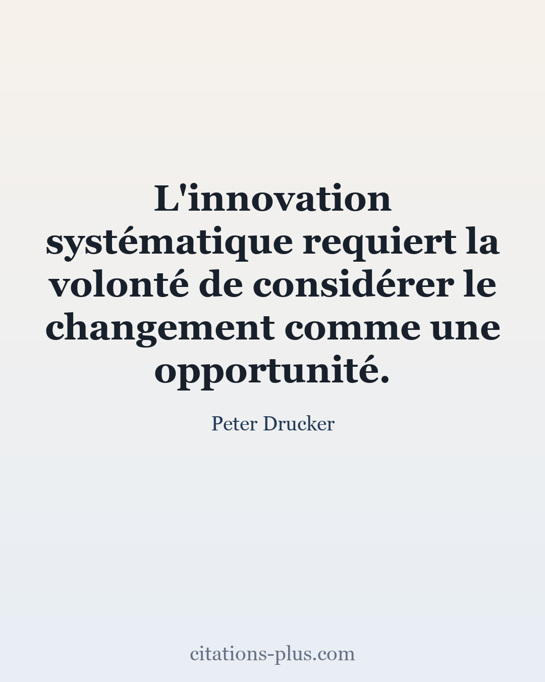 Carte Premium clair — Peter Drucker