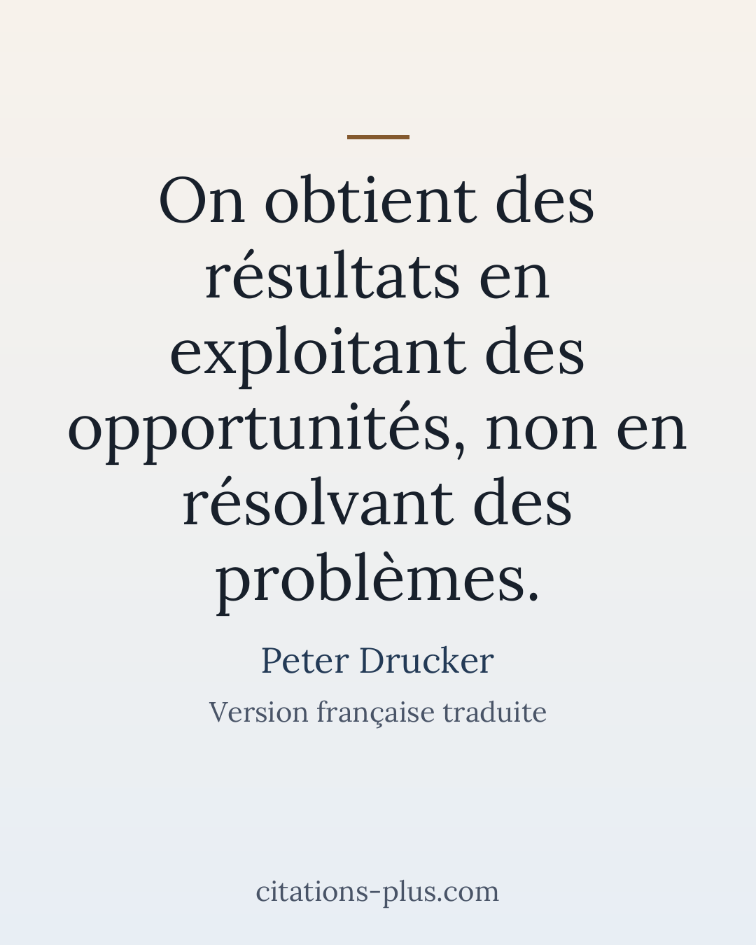 Carte Premium clair — Peter Drucker