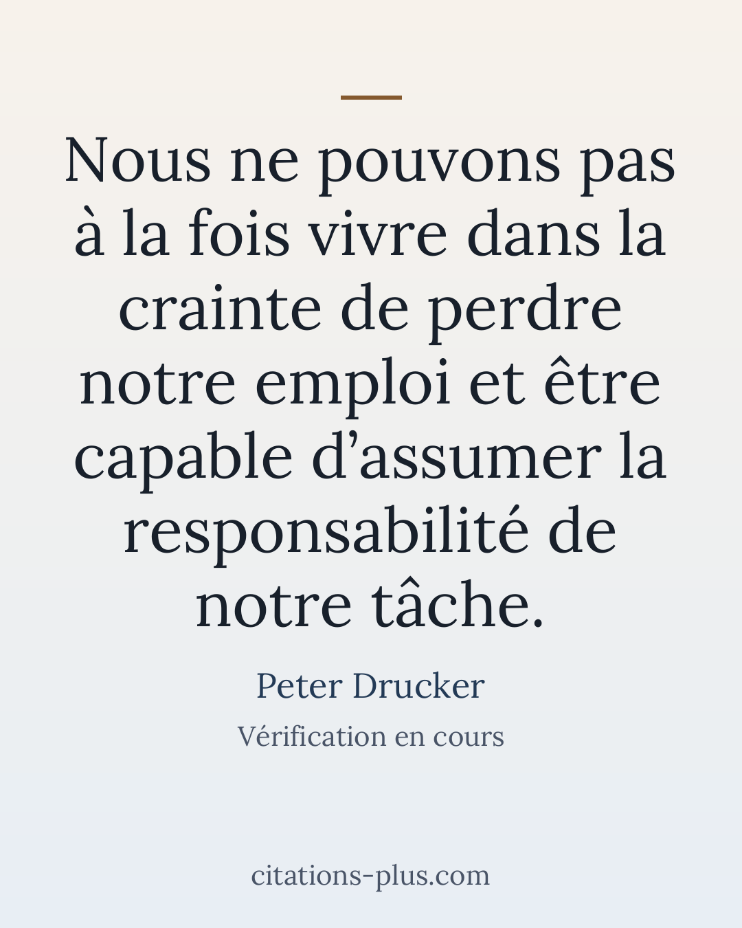 Carte Premium clair — Peter Drucker