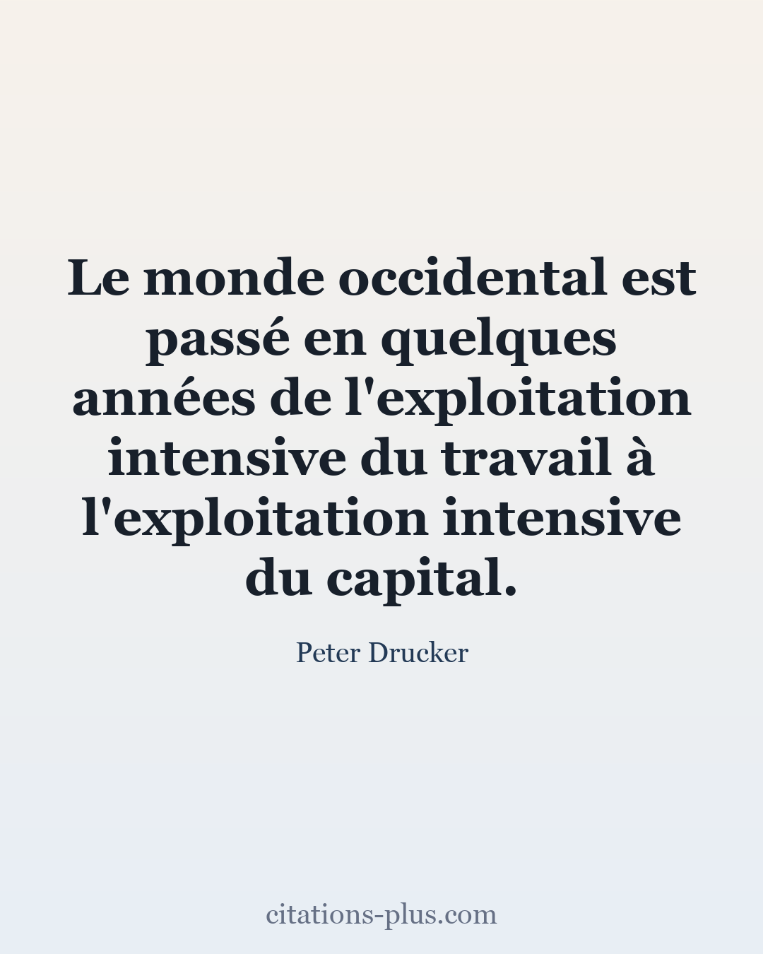 Carte Premium clair — Peter Drucker