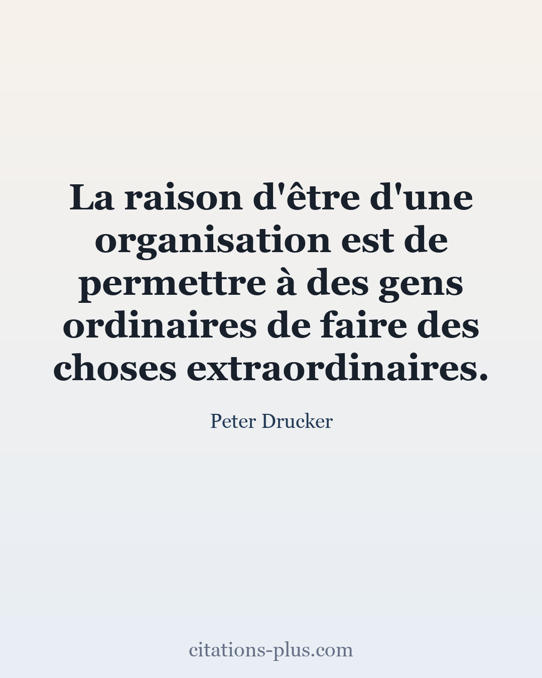 Carte Premium clair — Peter Drucker