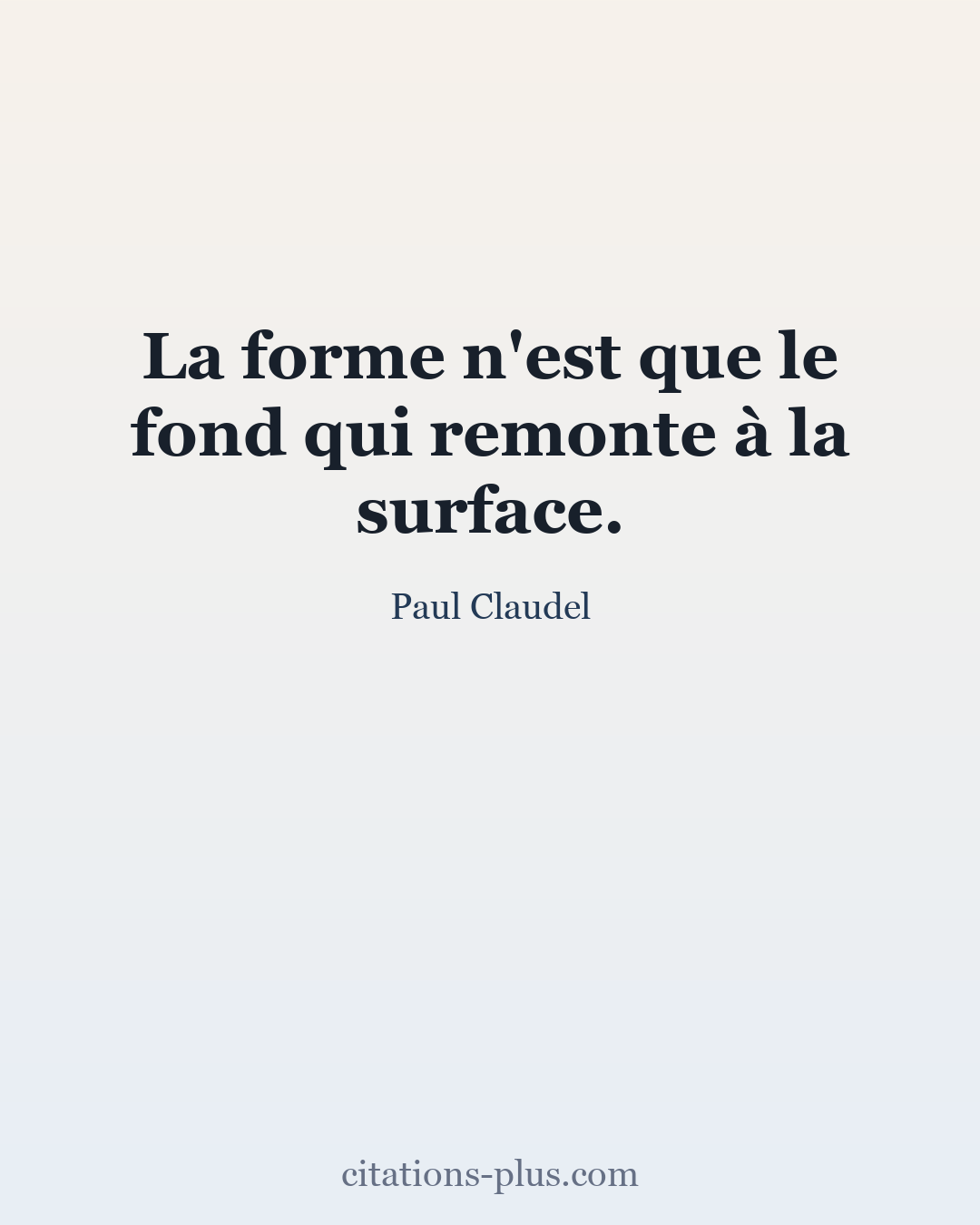 Carte Premium clair — Paul Claudel