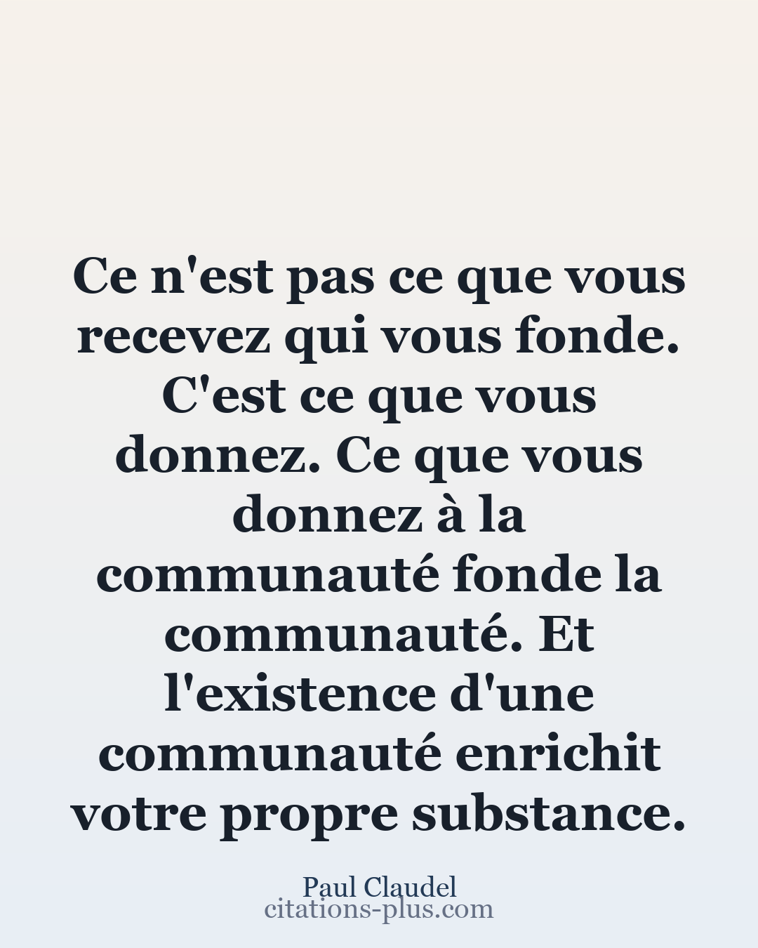 Carte Premium clair — Paul Claudel