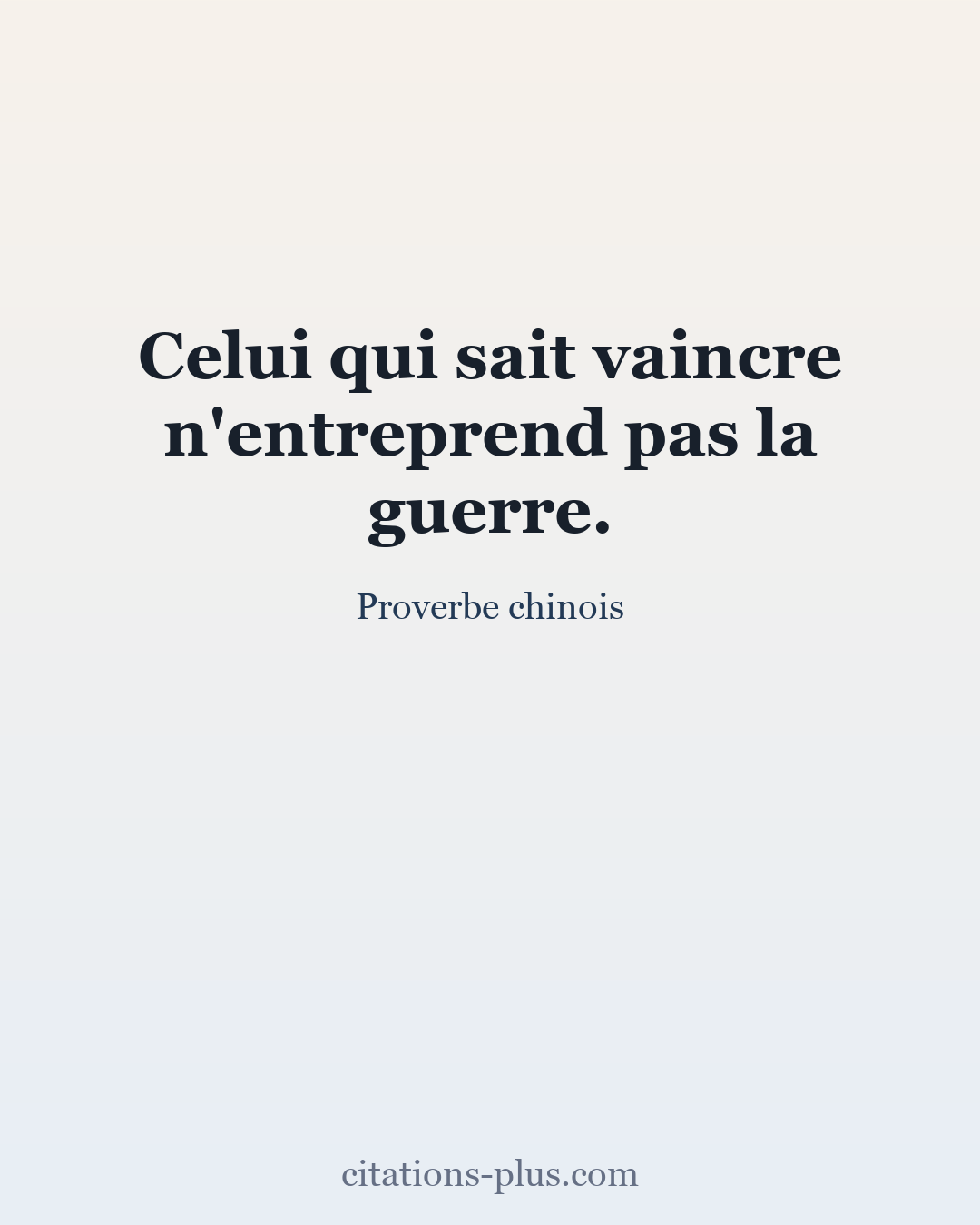 Carte Premium clair — Proverbe chinois