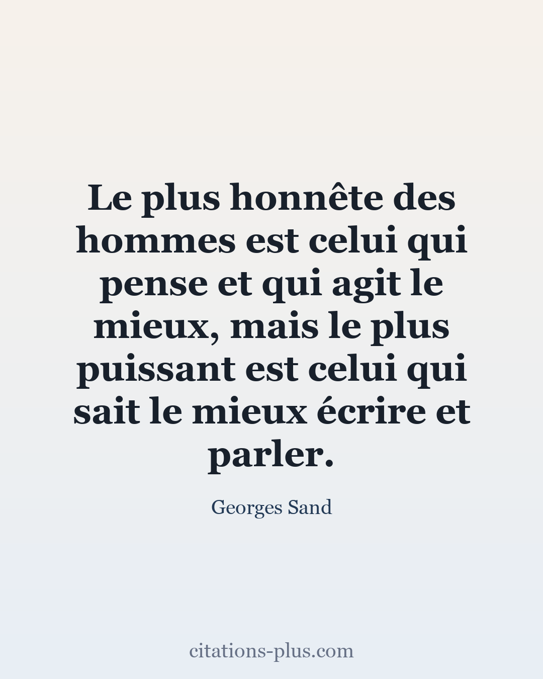 Carte Premium clair — Georges Sand