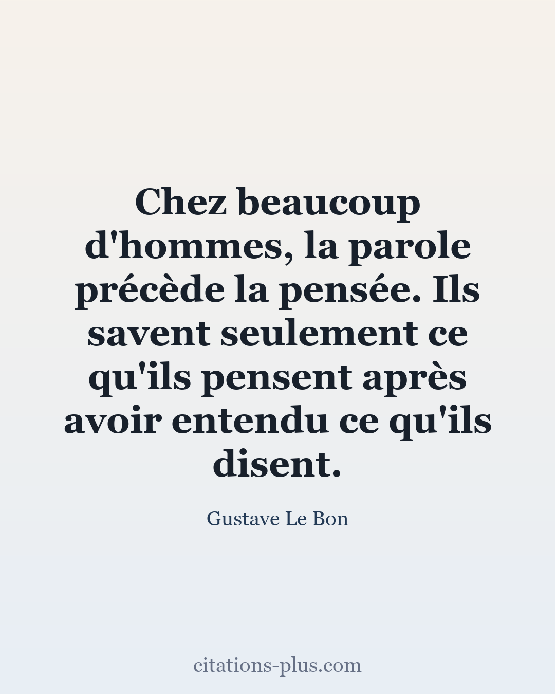 Carte Premium clair — Gustave Le Bon