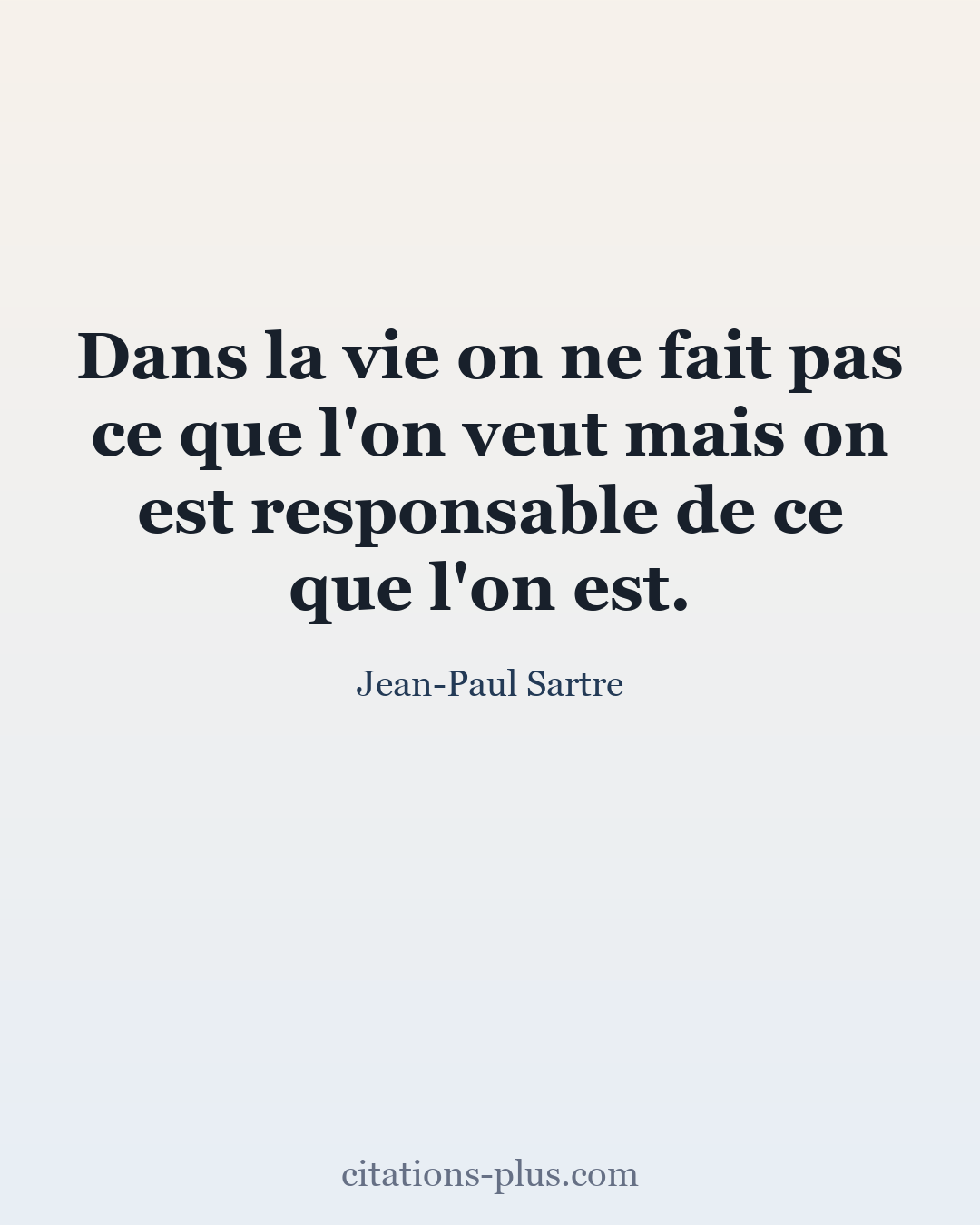 Carte Premium clair — Jean-Paul Sartre
