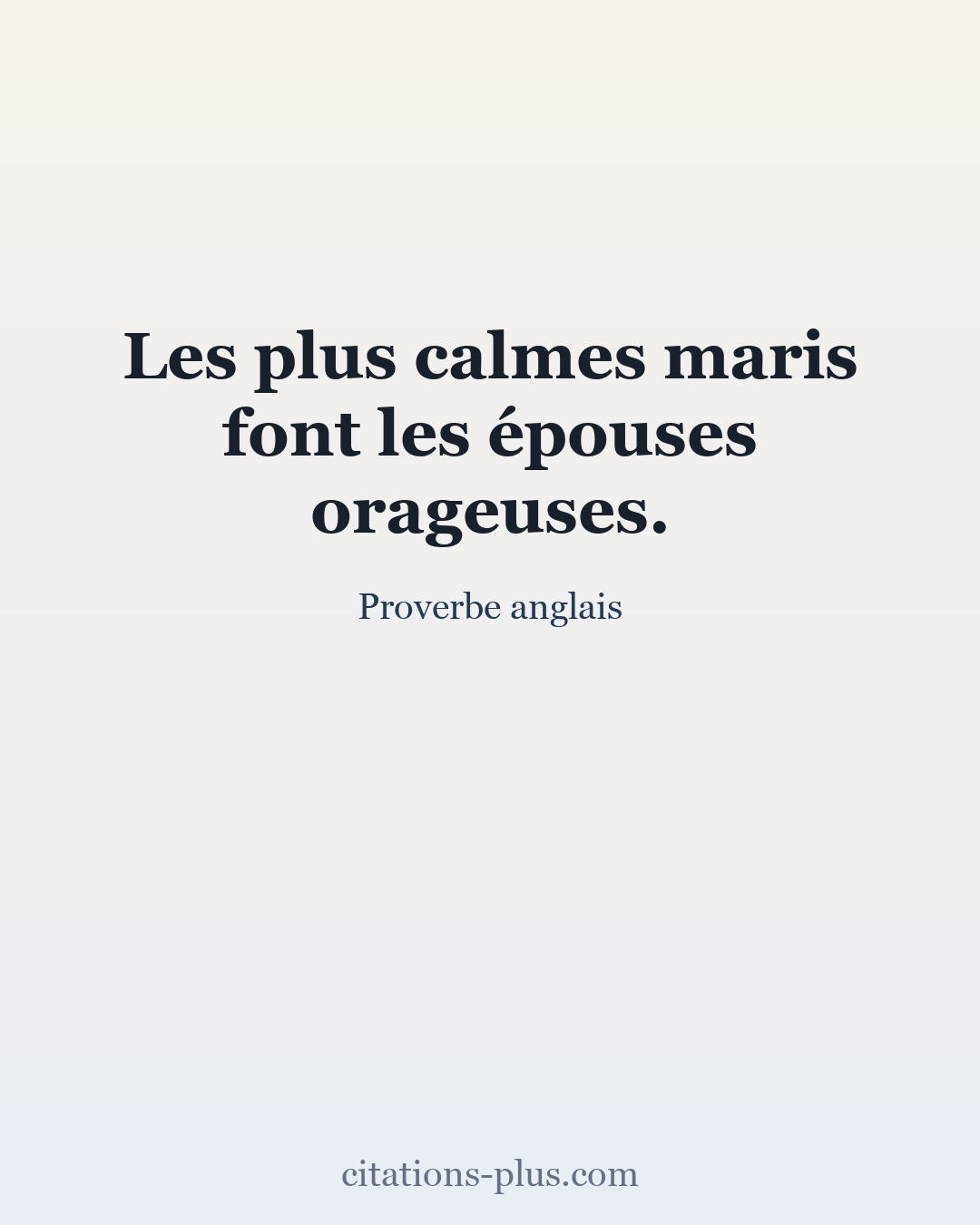 Carte Premium clair — Proverbe anglais