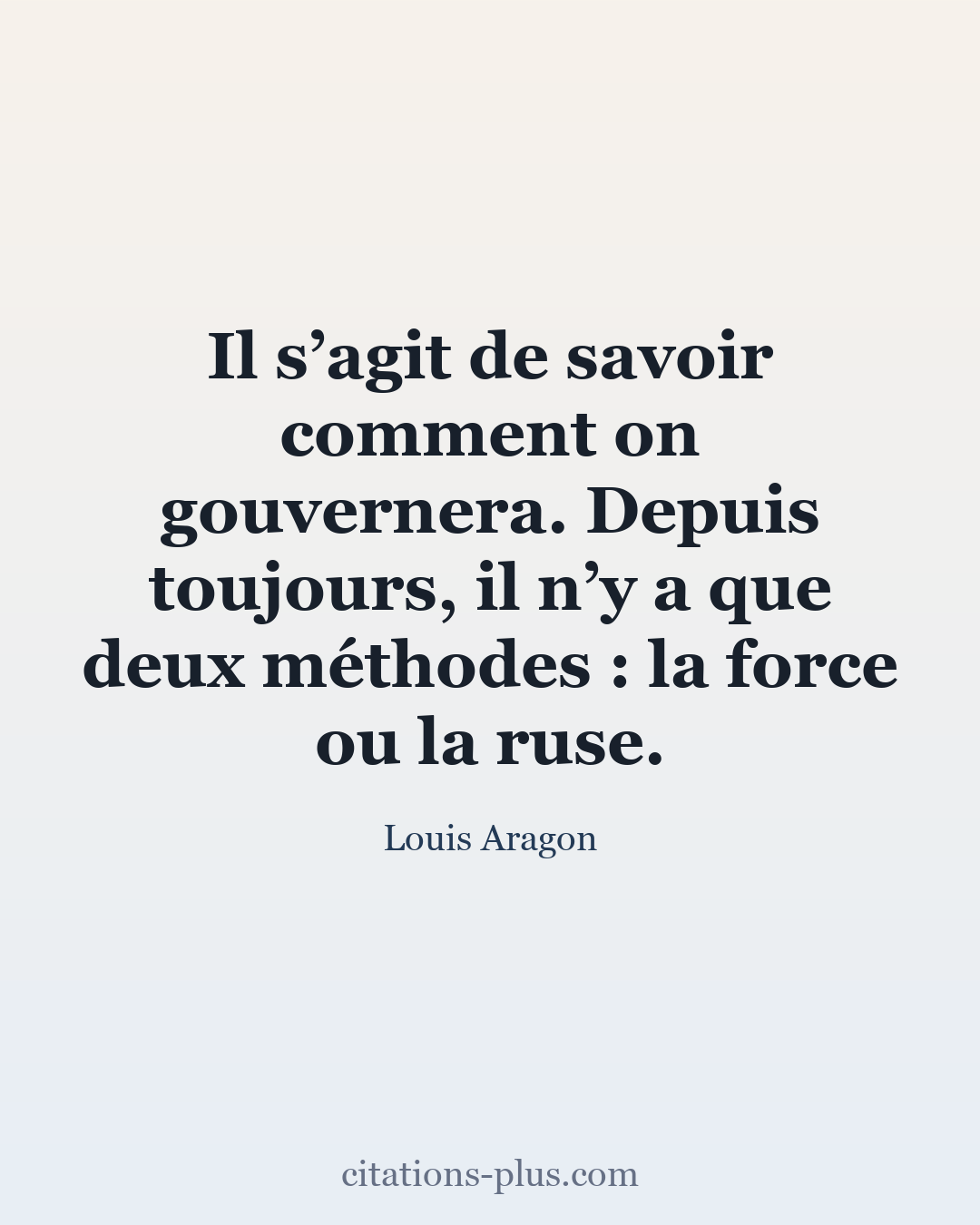 Carte Premium clair — Louis Aragon