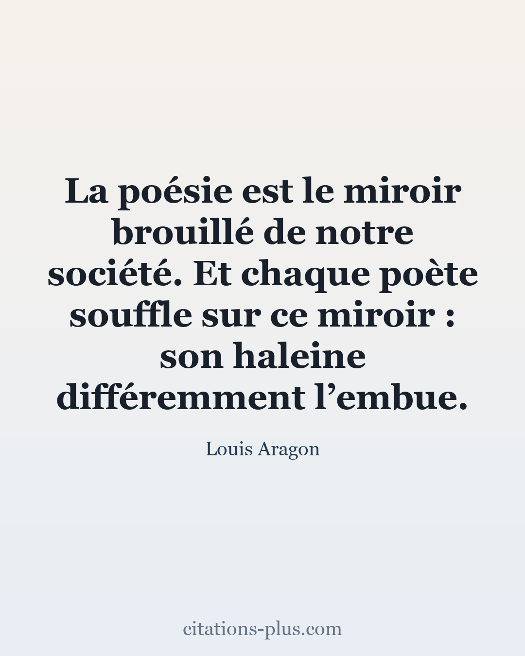 Carte Premium clair — Louis Aragon