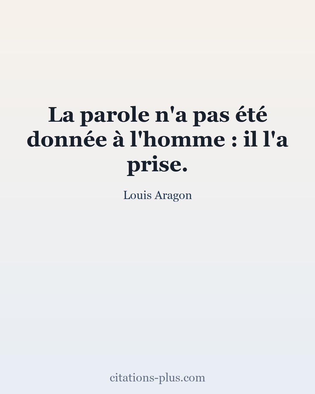 Carte Premium clair — Louis Aragon