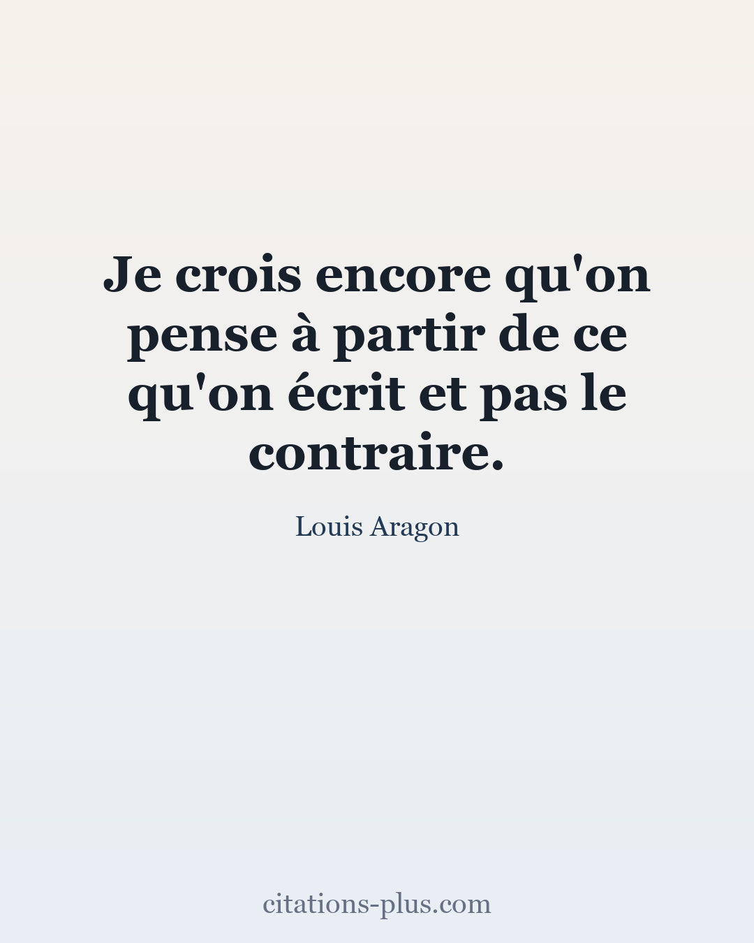 Carte Premium clair — Louis Aragon