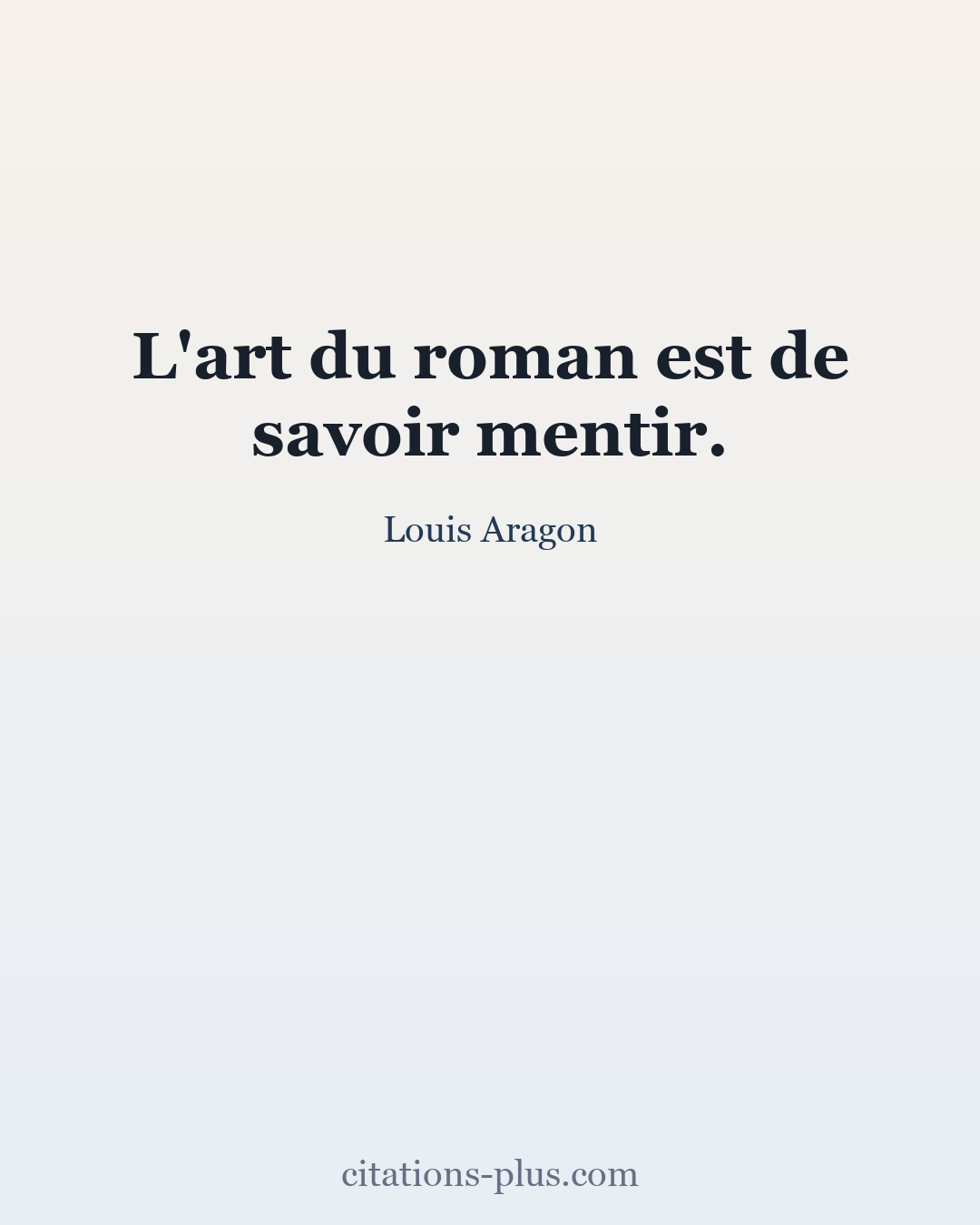 Carte Premium clair — Louis Aragon